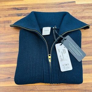 NWT - Varley Maura Half-zip Rib Knit Pullover in Navy - Small